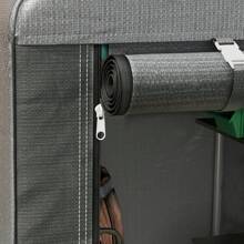 Outsunny 1.2 X 1.8m Garden Storage Shed Tent, Portable Shed Shelter With Galvanised Steel Frame And Large Door, For Motorbike, Garden Tools, Bike Storage - Grey - View 3