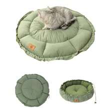 wuyingongfang 1pc Flower Bud Shaped Solid Color Pet Bed, Pull-Out Expandable Foldable Retractable Dual-Use Dog Bed Cat Bed, Warm Soft Comfortable Dirt-Resistant Wear-Resistant Non-Shedding, Dog Bed Cat Bed Pet Mat, Suitable For Large Medium Small Cats And Dogs, All-Season Sleeping Use - Multicolor - View 9