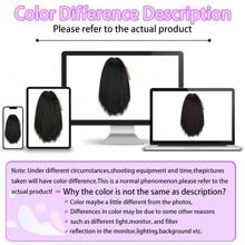 卷曲马尾接发爪夹 Yaki 亮点马尾接发女士卷曲直夹式马尾接发 12/16/20/24/28 英寸 - 黑色 - 查看 9