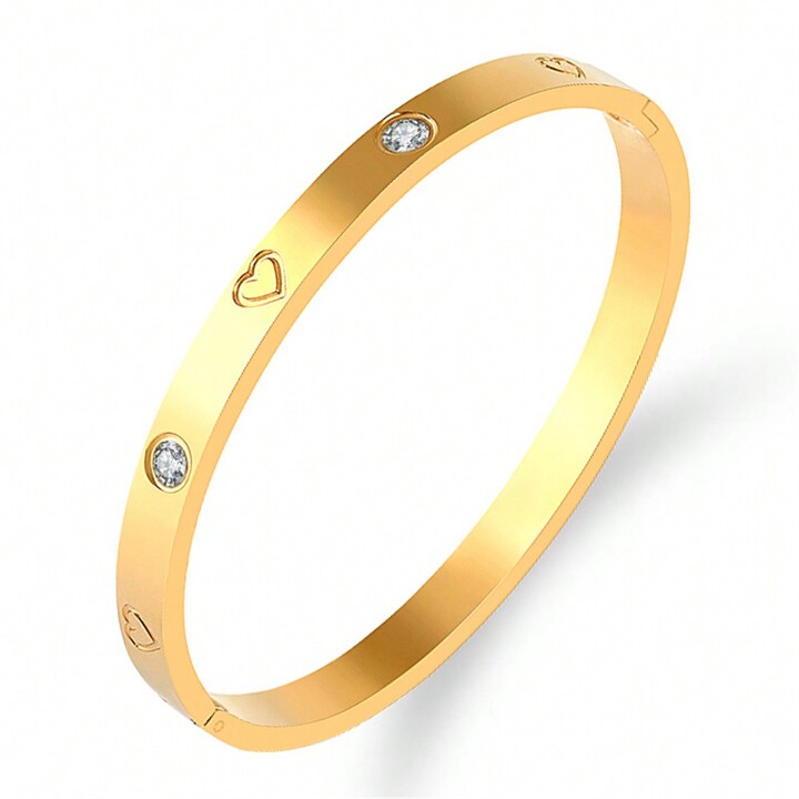 最高品質✨ハイクオリティ✨ ローズゴールド クリスタル バングル kyasya_ya-r726-rosegold-17