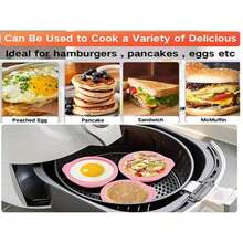 Air Fryer Egg Mold, Air Fryer Cake Mold (Silicone Material), Also Suitable For Making Pancakes, Toast, Etc., Non-Stick Air Fryer Accessories, Father's Day, Mother's Day, Christmas, Thanksgiving, Halloween, Valentine's Day Gifts