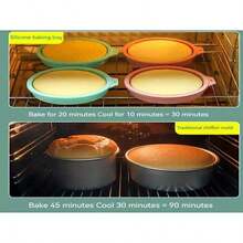 Air Fryer Egg Mold, Air Fryer Cake Mold (Silicone Material), Also Suitable For Making Pancakes, Toast, Etc., Non-Stick Air Fryer Accessories, Father's Day, Mother's Day, Christmas, Thanksgiving, Halloween, Valentine's Day Gifts