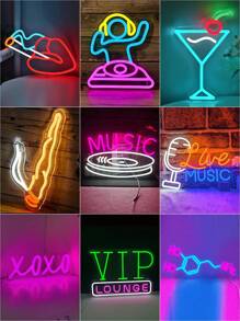Neon Wall Decor Light With USB Port, Multi-Color & Shape LED Lamps, Suitable For Bar, Pub, Restaurant, Room, Club, Man Cave Decoration