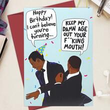 1pc Fun And Creative Birthday Cards, (6.54.5in) For Men, Birthday Gifts For Colleagues, Unusual Items, Perfect Birthday Gifts For Colleagues, Family, Small Business Supplies (Envelopes, Greeting Cards),Christmas