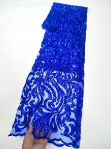 Vải ren châu Phi dệt kim màu xanh nước biển sang trọng / xanh lá cây đậm Dây lưới kiểu Pháp Kim sa để may Vải tuyn thêu Nigeria Chất lượng cao cho tiệc cưới DIY - Nhiều màu - Xem 14