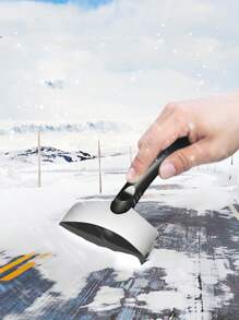 Stainless Steel Snow Shovel, Home Use Emergency Snow Removal Tool For Winter - Black - View 1