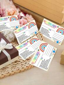 Rainbow Happy Mail Teacher's Classroom Note Cards For Parents, Used For Positive Behavior Encouragement, 50pcs/Pack, Universal Paper Labels For Preschool And Primary School Back To School - Multicolor - View 6