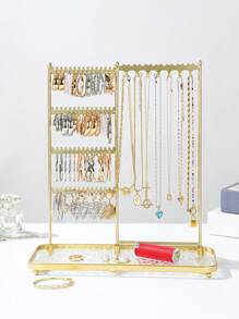 1 Stück Ohrringständer mit Haken in Gold: Vielseitiger und eleganter Schmuckorganizer mit goldenen Akzenten. Ideal zum Präsentieren von Hochzeitsaccessoires wie Ohrringe, Halsketten, Ringe, Perlenimitate, Schlüssel usw. Weihnachtsdeko mit Weihnachtsstrumpf-Ornamenten. Das luxuriöse Golddesign macht es zu einem hervorragenden Geschenkidee für Brautjungfern bei Hochzeiten. Valentinstag, Schulbeginn
