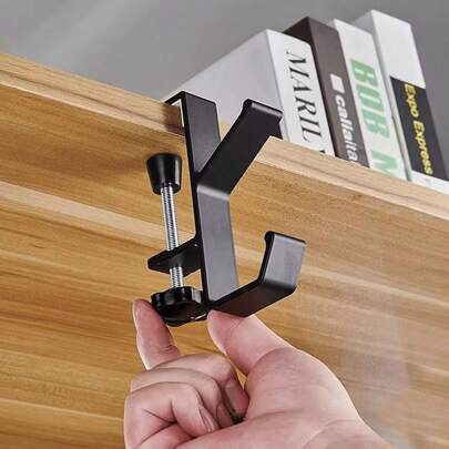 Adjustable Desktop Edge Hook, Headphone Desktop Pendant, Backpack Storage Rack, Non Perforated Office And Home Organizer, 1 Piece Back To School