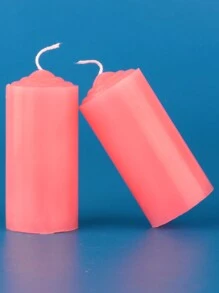 Candles 2, Diameter 3.5 Cm, 7 Cm Long, 8 Hours Thick, Various Colors Of The Candle, White, Red, Black, Holiday Decorations, Power Cut, Lighting, Odorless, Long Time, Burning Halloween, Spooky, Autumn, Festival, Holiday , Winter, Holiday, Festival,Room Decor,Gifts Birthday Graduation - Multicolor - View 14