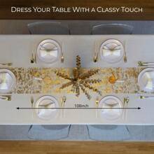 2PCS Gold Table Runner, Gold Runner, Thin Metallic Mesh Gold Table Decorations - Gold Table Runner For Party, Wedding, Birthday Party, Christmas - Multicolor - View 4