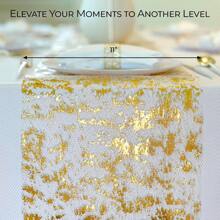 2PCS Gold Table Runner, Gold Runner, Thin Metallic Mesh Gold Table Decorations - Gold Table Runner For Party, Wedding, Birthday Party, Christmas - Multicolor - View 3