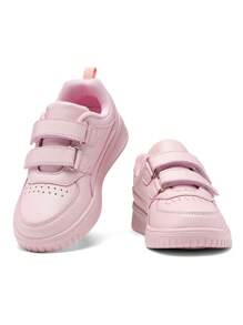 1 đôi giày chạy bộ trẻ em, giày trượt ván cổ thấp cho bé trai và bé gái, giày thường ngày đi học - Hồng - Xem 7