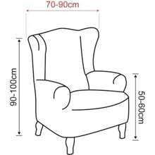 Maxifundas Fauteuilhoes voor Wing Chair Perfecte pasvorm met extra zachte stof - Wing Chair-hoes verschillende kleuren - Fauteuilhoes gemaakt in 100% Spanje)