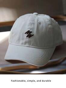 1pc Oversized Brim Casual Daily Wear Duck Bill Baseball Cap - White - View 3