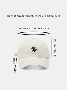 1pc Oversized Brim Casual Daily Wear Duck Bill Baseball Cap - White - View 2