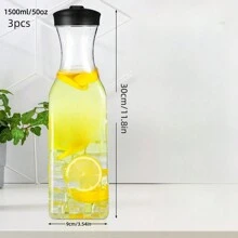 6 Packs 13.6 OZ (400 Ml) Clear PET Plastic Juice Bottles With Black Lids- Plastic Smoothie Bottles Ideal For Juice, Milk And Other Beverage,Empty Plastic Juice Bottles With Leak-Proof Caps Clear Water Bottle, For Outdoor, Camping