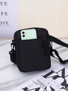 Túi vuông mini di động, Tiền, Tiền mặt cho nhân viên văn phòng, Dành cho nữ, Dành cho nữ sinh viên đại học, Công việc, Kinh doanh, Đi làm, Văn phòng, Kỷ niệm, Dành cho cặp đôi, Làm quà tặng sinh nhật, Làm quà tặng ngày lễ tình nhân - màu đen - Xem 4