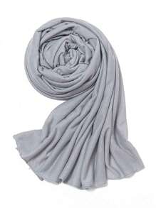 1pc Silky Soft Solid Color Scarf, Versatile Lightweight Breathable Head/Neck Wrap