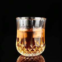 6 Stücke 50ml Vintage Gläser mit Diamantmuster Relief, Wodka Schnapsgläser, Whiskey Weingläser