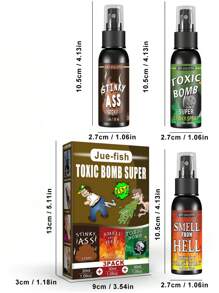 恶搞臭屁喷雾整人玩具臭屁整人娱乐便便气味炸弹臭屁味（多种口味）（包装以实物为准）,圣诞节 - 黑色 - 查看 5