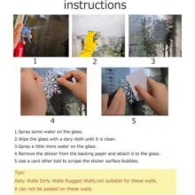 2 件/4 件套圣诞窗户静电贴纸贴花、圣诞窗户装饰、冰箱贴、雪花驯鹿圣诞老人隐藏设计适用于冬季仙境派对装饰、DIY 墙壁窗户门壁画贴纸用于展示 - 彩色 - 查看 7