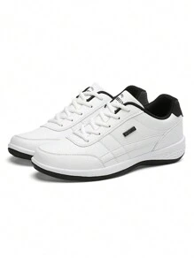 1 Pair Of Shoes Men's Sports Shoes Breathable Men's Casual Shoes Competition Shoes Fashionable Casual Shoes Men's Running Shoes - White - View 5