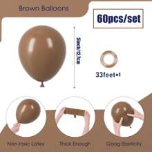 20/40/60/100pcs Brown Balloons 18 Inches 12 Inches 10 Inches 5 Inches Brown Latex Party Balloons Suitable For Graduation, Bear Themed Parties, Weddings, Birthdays, Bridal Showers, Shower Parties, Anniversary Party Decorations,Christmas
