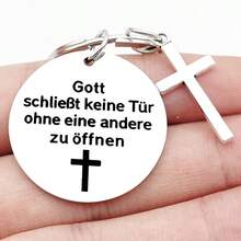 1pc Stainless Steel Cross Accessory, God Bless You, Christian Gift - Silvery - View 5