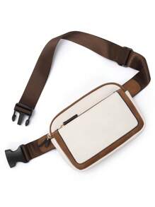1pc PU Leather Leisure Lady Fanny Pack Adjustable Waist Bag For Casual, Work Or Travel Sport Activities