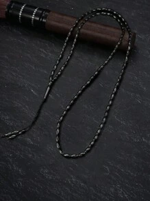 1入組復古崇拜用黑米串珠項鍊，手編手工繩用於祈禱、占卜、手輪轉動珠寶 - 串珠 - 查看 3