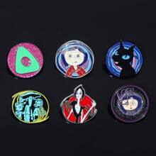 1pc European And American Cartoon Character Ghost Mom Metal Pin, Fashion Accessory Decor, Best Friend Gift - Multicolor - View 7