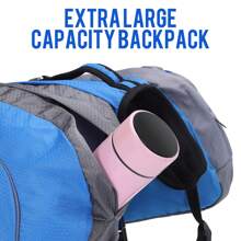 Nobleza - Mochila Arnés Chaleco para Perro, Alforja Bolsa de Hombro Ajustable, Bolsa Sillón para Excursionismo, Senderismo y Camping con Tira Reflectante para Mascota, Azul