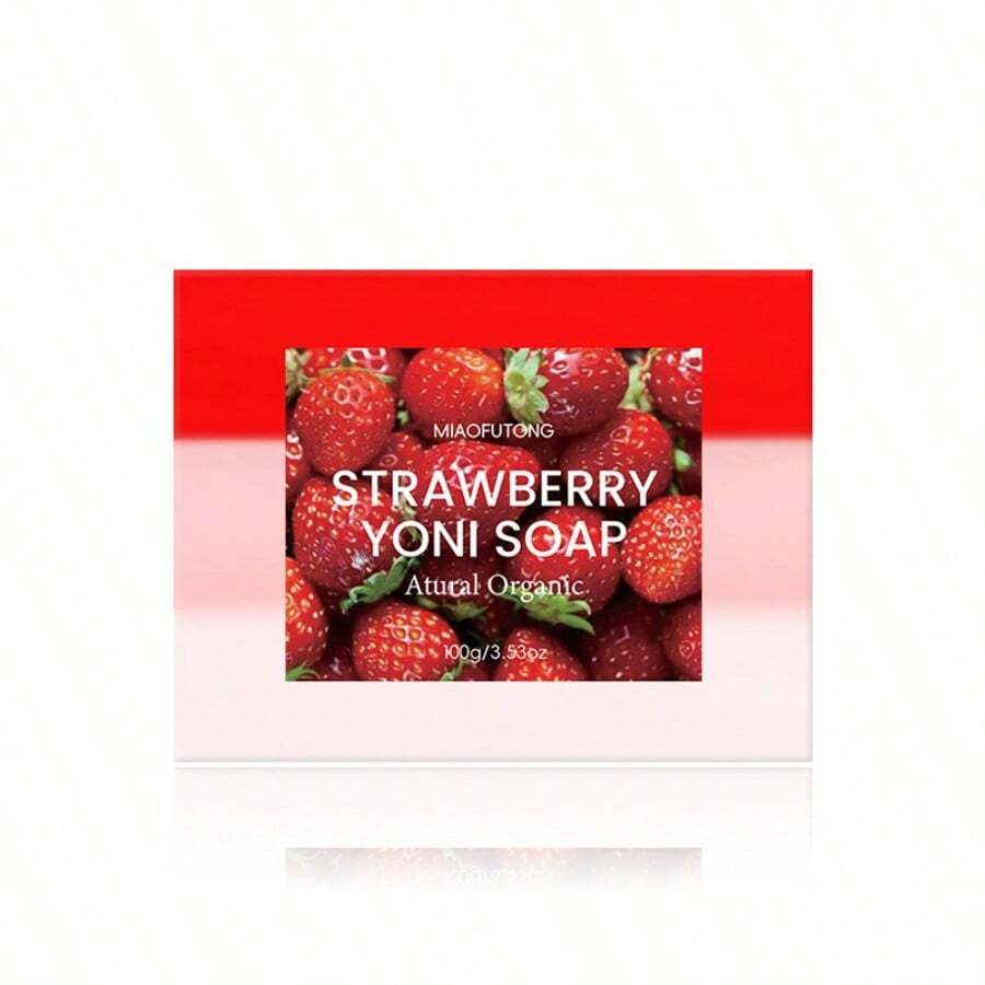 Yoni 香皂、Yoni 女性沐浴露、沐浴皂、手工草莓女性香皂、粉色私密香皂、草莓香皂