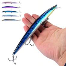 1pc Fishing Lure 18cm/7.1in Floating Long Minnow Sea Artificial Sea Fishing Bait