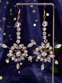 Luxury Handmade Rhinestone Bridal Earrings Suitable For Weddings, Parties And Galas Valentine's Day Accessories - A - View 4