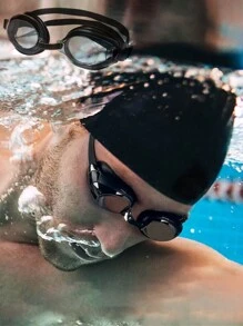 1pc Swimming Goggles (With Ear Plugs) / 1pc Silicone Ear Plugs (1.6cm/0.62in) In Black/Pink White/Lake Blue, Waterproof Anti-Fog Swimming Goggles, Swimming Equipment, Clear Vision, Comfortable And High-End PC Lens, Double-Layer Sealing Ring, Elastic Silicone Strap, Waterproof Swimming Goggles For Men And Women, Graduation Gift, Birthday Gift, Summer, Pool Equipment, Gift, Swim, Goggles, Tanning Goggles, Swimming Gear, Swim Accessories, Beach, Beach Essentials, Pool Float - Multicolor - View 1