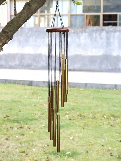 1 件/2 件/4 件户外 Symparthy 风铃，带 12 个铝合金管和挂钩，手工艺纪念礼物装饰，适用于家庭、露台、花园、户外