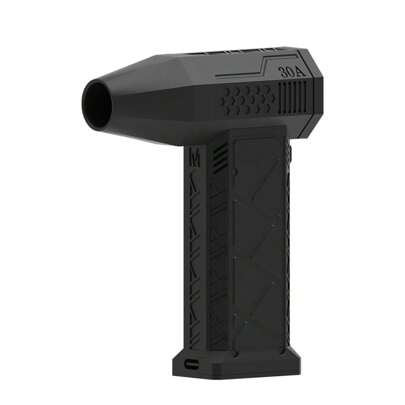 1 Secador de pelo de alto rendimiento negro, Soplador de chorro, Soplador de ventilador superjet, Soplador de chorro portátil mini, Secador de pelo inalámbrico tipo carga USB-C recargable para coche, ordenador, teclado, lentes
