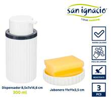 San Ignacio Ensemble de cuisine avec distributeur et tampon à récurer Bla KINVARA Collection Décoration de salle de bain d'été