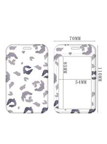 1pc Colorful Leopard Print Lanyard ID Card Holder Set, Suitable For Doctors, Nurses, Students, Teachers, Exhibition Staff ID Badge Lanyards, Can Be Used As Exhibition, Gift, Keychain Or Daily Use Car Accessories Bag Charm School