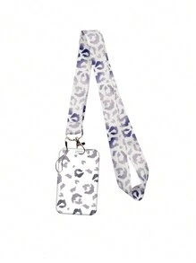 1pc Colorful Leopard Print Lanyard ID Card Holder Set, Suitable For Doctors, Nurses, Students, Teachers, Exhibition Staff ID Badge Lanyards, Can Be Used As Exhibition, Gift, Keychain Or Daily Use Car Accessories Bag Charm School