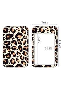 1pc Colorful Leopard Print Lanyard ID Card Holder Set, Suitable For Doctors, Nurses, Students, Teachers, Exhibition Staff ID Badge Lanyards, Can Be Used As Exhibition, Gift, Keychain Or Daily Use Car Accessories Bag Charm School