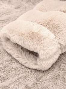 Women's Faux Fur Coat With Hat And Pockets, Perfect For Fall And Winter - Soft Blend Fabrics