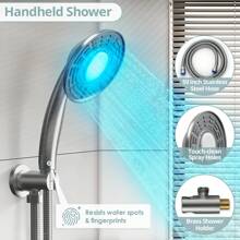 APOSHION LED Shower Head Shower Faucet Set With Handheld Shower Head For Bathroom Shower Set