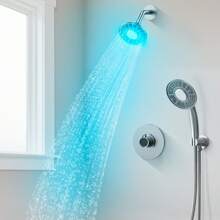 APOSHION LED Shower Head Shower Faucet Set With Handheld Shower Head For Bathroom Shower Set