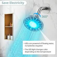 APOSHION LED Shower Head Shower Faucet Set With Handheld Shower Head For Bathroom Shower Set