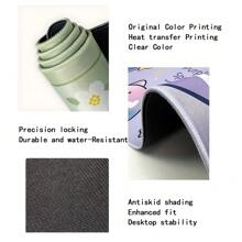 可爱卡通鼠标垫，艺术美学大号电竞办公桌垫，键盘垫，防滑天然橡胶游戏电脑鼠标垫，35.4x15.7英寸，节日礼物，送朋友，返校季游戏鼠标垫，办公桌配件，办公用品，办公桌配件，鼠标垫，桌面鼠标垫 - 彩色 - 查看 8