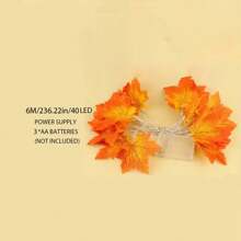 1 Pc 59.06/115.11/236.22in Maple Leaf String Lights, Thanksgiving Fall Decorations, Thanksgiving Decorations, Home Harvest Decorations, Home Decorations, Holiday Decorations, Party Decorations, Halloween Holiday Supplies, Holiday Decorations, Scene Decorations, Yard Decorations, Yard Supplies, Party Decorations Halloween Decoration Room Decor Halloween Garden Decor For Gift Fairy Holiday Decor Festival Decor