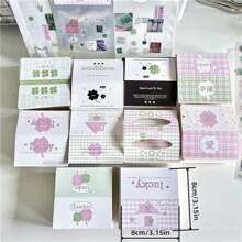 10pcs Cute Green And Pink Four Leaf Clover Card Header Photo Card Packaging Materials - Color - View 7